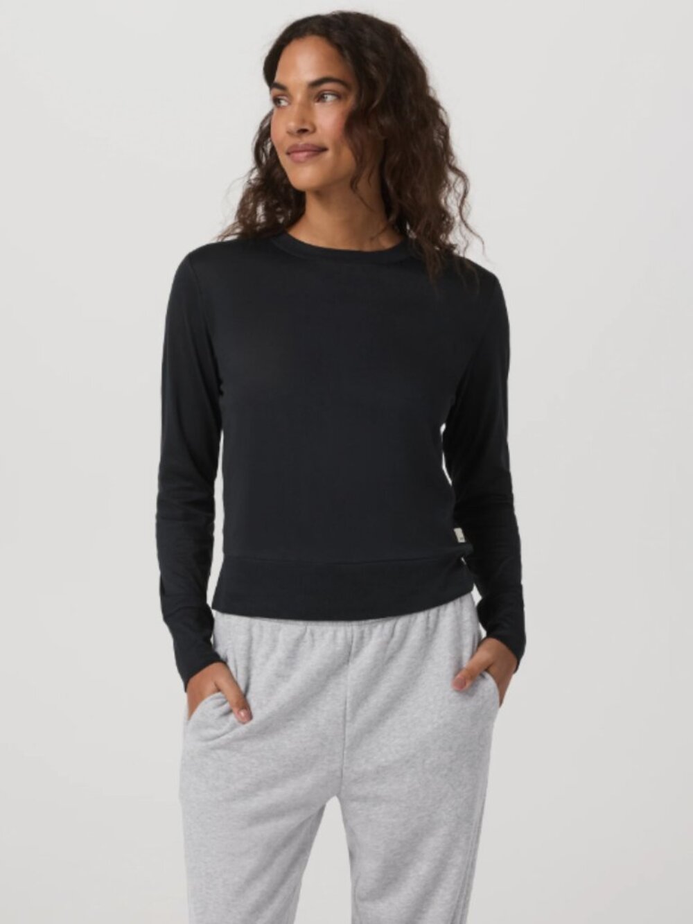 NEW WITH TAGS Viori Daydream Crew Heather Black Size S NWT